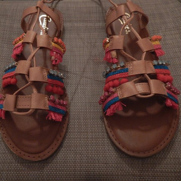 CANDIES SANDALS VERY COLORFUL LACE UP THE ANKLE - Picture 3 of 13